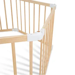 Foldable Kids Infant Play Baby Playpen Wooden Children's Fence