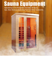 Luxuriöse Mehrpersonen-Innensauna Massivholz Infrarot Heim-Spa Sauna