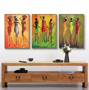 African Woman Classic Vintage Wall Art Canvas Print Poster For Home Decor Decorative Pictures Abstract Art Painting