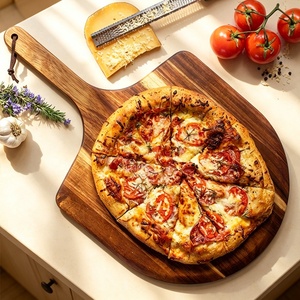 Planche à pâté en bois <span class=keywords><strong>d</strong></span>'acacia avec poignée et trou <span class=keywords><strong>de</strong></span> suspension, pelle à pizza en bois, plateau <span class=keywords><strong>de</strong></span> service pour <span class=keywords><strong>charcuterie</strong></span>, pain, fromage et fruits - Product Image 2