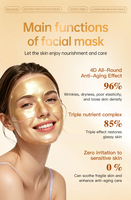 Mascarilla de Colágeno Coreana de Marca Privada OEM, Mascarilla Nocturna de Oro de 24K Antienvejecimiento, Reafirmante, Lifting, Cuidado de la Piel con Efecto Cristal