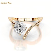 Bague manchette ajustable en argent massif 925 avec deux pierres géométriques, émeraude et moissanite, pour commande OEM destinée aux femmes