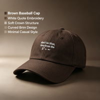 Темно-коричневая неструктурированная бейсболка в стиле Dad Hat с вышивкой, хлопковая, золотистая, минималистичная, повседневная кепка для мужчин и женщин, для улицы и активного отдыха