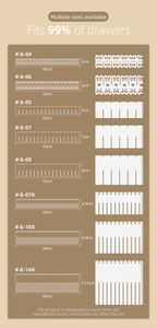 Séparateur de tiroirs de maquillage multi-tailles pour la maison Séparateur de grille de bricolage réglable Séparateur de rangement blanc - Product Image 6