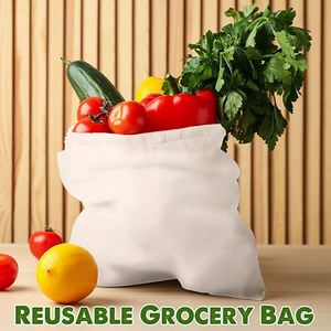 Sac fourre-tout en toile écologique personnalisé tendance, grande capacité, sac de shopping en coton recyclé, vente chaude - Product Image 2