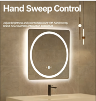 Miroir Intelligent de Maquillage pour Salon, Design Minimaliste Moderne, Éclairé et Anti-buée, à Écran Tactile, Idéal pour Hôtels (Vente en Gros)