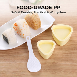 Moules à <span class=keywords><strong>sushi</strong></span> en plastique durable de qualité alimentaire, réutilisables, pour faire des boulettes de riz triangulaires, outils pour la cuisine à domicile et les dîners - Product Image 5