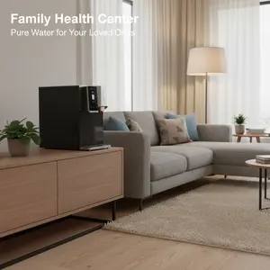 Fontaine à <span class=keywords><strong>eau</strong></span> de bureau haut de gamme avec filtration RO et machine à glaçons, design argenté - Product Image 2