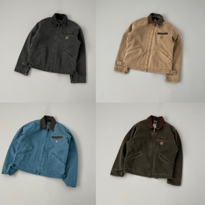 Áo khoác công nhân mùa đông OUNA kiểu dáng vintage, chất liệu <span class=keywords><strong>cotton</strong></span> satin dệt may, kiểu dáng cũ kỹ, dành cho nam, phong cách Detroit, chất liệu canvas, kiểu dáng áo khoác thợ. - Product Image 2