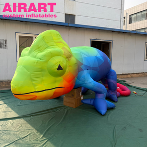 Divertido <span class=keywords><strong>globo</strong></span> inflable de lagarto para decoración de jardín, parque o patio al aire libre, colorido <span class=keywords><strong>globo</strong></span> inflable de camaleón. - Product Image 4