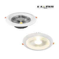Commercial Down Lights 5W 9W 12W 15W 24W 30W Anti Éblouissement Spot Light COB Plafond LED Encastré Downlight Projecteur Hôtel Projet