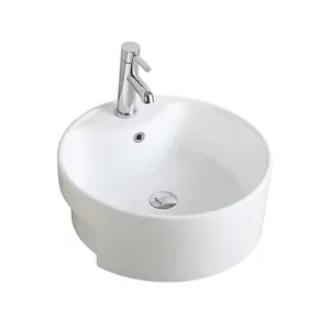 HEGII modern tasarım çin sıhhi tesisat katı yüzey yuvarlak lavabo masa üstü seramik banyo lavabo tuvalet yıkama el havzası