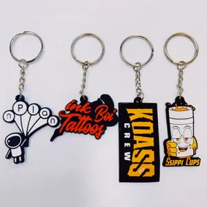 New Style Custom 2D 3D Personalized Keychains Promotional Custom Design Logo Silicone Rubber Soft PVC Key Ring Key Chain