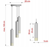 JACKSUN Suspension LED de luxe nordique, barre longue, spots cylindriques, luminaire suspendu pour salle à manger et îlot de cuisine