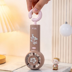 Mia <b>Mini</b> Handheld <b>Fan</b> 5W <b>USB</b> Rechargeable Foldable With Hook For Outdoor Use - Product Image 2