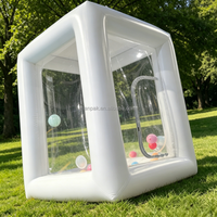 Dôme/tente gonflable transparente en PVC commercial de 2 m, 360° °   Visibilité panoramique avec souffleur pour location d'événements intérieurs et extérieurs