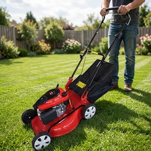 21 Inch Industrial Gasoline Lawn Mower 6.5HP 196cc 4-Stroke <b>Petrol</b> Grass <b>Cutter</b> With Loncin Engine 8-Level Adjustment XH-LX21S X - Product Image 1