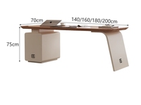 Bureau de direction en bois massif, luxueux, moderne, ergonomique, durable, multifonctionnel, avec rangement, bureau d'ordinateur