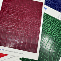 Cuir artificiel PVC écologique gaufré motif crocodile pour bagages, sacs à main et artisanat