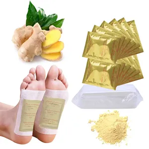 Mẫu Miễn Phí Nhật Bản Gừng Detox Foot Pads Loại Bỏ Chân Mùi Vàng Thư Giãn Chân Vá