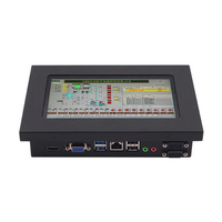 Tablette PC industrielle robuste avec écran tactile, double port DB9, 7, 8, 10, 12 pouces, alimentation 24V DC, boîtier métallique robuste, panneau tactile