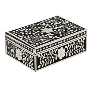Attractive Design Bone Inlay Modern Eco-Friendly Handcrafted Jewelry <b>Box</b> with Resin <b>Storage</b> From Uttar Pradesh - Product Image 1