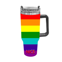 Gobelet isotherme en acier inoxydable de 40 oz, thème lesbien et gay, personnalisé, pour les déplacements en ville, le camping, les pauses au bureau