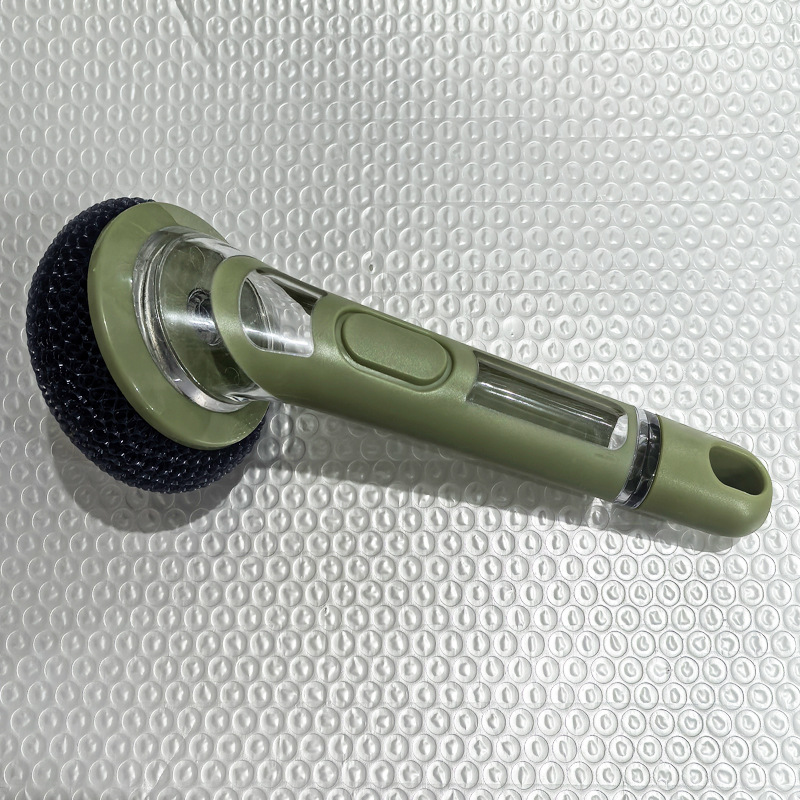 Brosse à liquide à long manche, tête sphérique pour animaux de compagnie, vert clair
