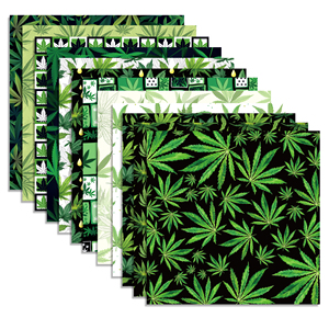 Huancai Pot Leaves <span class=keywords><strong>Pattern</strong></span> Scrapbook Paper Papel artesanal de doble cara DIY para envolver regalos Álbum DE FOTOS Suministros para fiestas hawaianas - Product Image 2