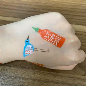 Sonder anfertigung Gemüse-Basis Tinte Hand Tattoos Aufkleber für Kinder Gesicht Tattoo Aufkleber Wasser transfer vorübergehend