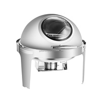 Réchaud de buffet moderne de luxe en argent ou en or en acier inoxydable 201 pour hôtels restaurants