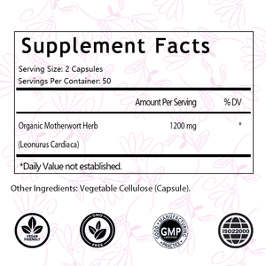 Cápsulas de Hierba de la Virgen María (Motherwort) OEM/ODM, Polvo de Hierba de la Virgen María, Apoyo para la Salud Femenina, en General, Menopausia, Estado de Ánimo y Calma - Product Image 2