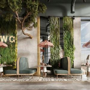 Luxury Commercial Restaurant Furniture Dining <b>Table</b> <b>Chair</b> Set for Restaurants Cafes Hotels Booth Seating - Product Image 6