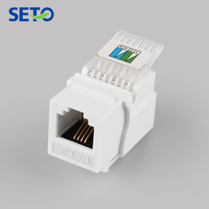 Telefono personalizzato Keystone Jack <span class=keywords><strong>Rj11</strong></span> Cat3 UTP strumento bianco interno in lega di zinco Cat3 Keystone Jack - Product Image 2