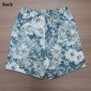 OEM Men's Floral Printed <b>Board</b> Shorts Mid Waist Drawstring Casual Bermuda Shorts Breathable Polyester Fabric Shorts - Product Image 2