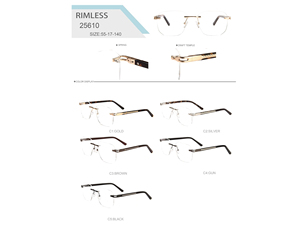 Kính mắt thời trang nam bán buôn, thiết kế riêng, không viền, kim loại, kiểu vuông, gọng kính mắt cận - Product Image 6