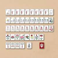 Indiana Hoosiers – Jeu de Mahjong portable de luxe à double couche en acrylique, ensemble américain, souvenir universitaire, cadeau pour les étudiants, divertissement