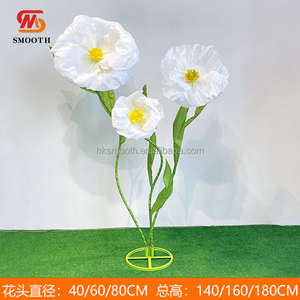 SMOOTH Vente en gros de fleurs géantes jaunes pour mariage, décoration florale géante, fleurs artificielles géantes, fleurs en papier géantes pour vitrine de magasin de mariage - Product Image 5