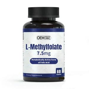 OEM/ODM L méthyl folate 5-MTHF Plus méthyl B12 cofacteur capsules pour l'humeur homocystéine méthylation Cognition - Product Image 1