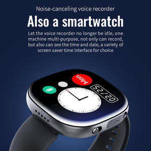 กำไลข้อมือบันทึกเสียงแบบตัดเสียงรบกวน HD แบบกำหนดเองจากโรงงาน บันทึกได้นาน 20 ชั่วโมง อุปกรณ์บันทึกเสียงเข้ารหัสเพียงคลิกเดียว สำหรับการประชุมและเรียน - Product Image 2