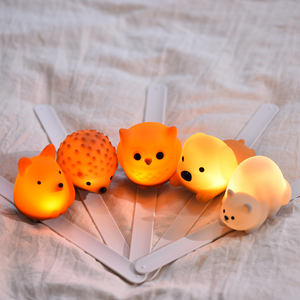 سوار معصم حيوان لطيف ضوء سيليكون البومة بقيادة مصباح مع 7 ألوان ، توهج RGB لينة للنوم/ركوب الدراجة - Product Image 5