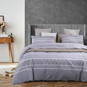 Fundas de edredón de 3 piezas con estampado Digital de tela de microfibra suave personalizada con fundas de almohada con cremallera juego de cama - Product Image 3