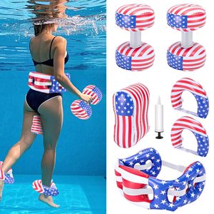 Offre Spéciale : Ensemble d'entraînement aquatique en PVC – Équipement de fitness aquatique, haltères gonflables, brassards flottants, ceinture de natation, bouée de traction - Product Image 6