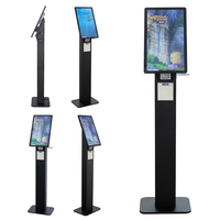 Terminal de commande tactile capacitif 10 points de 15,6 pouces pour intérieur, borne de commande en libre-service avec impression de tickets, SDK pour aéroport