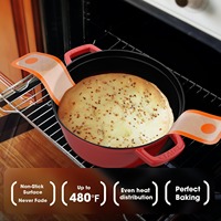 Alas Roti Silikon Tebal 0.7mm untuk Dutch Oven, Alas Panggang Oval Anti Lengket untuk Sourdough, Tahan Panas 480 ° F, Bebas BPA