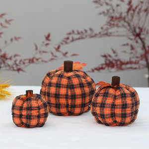 Decoraciones de Calabaza de Tela a Cuadros para Acción de Gracias, Adornos de 4 y 6 Pulgadas para el Festival de la Cosecha - Product Image 2