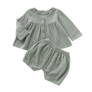 Ensembles de vêtements pour enfants, pantalons décontractés en coton pour bébés filles, style ample, jolis ensembles fabriqués en Chine - Product Image 1