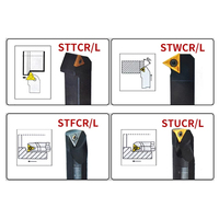 STFCR/L 91 °   Porte-outil de tournage externe STFCR/L1212H11/1616H11/2020K16/2525M16 pour tour NC, compatible avec les plaquettes TCMT0902/TCMT1102