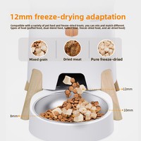 Distributeur automatique intelligent pour animaux de compagnie en acier inoxydable 5L, contrôle par application, machine d'alimentation à distance, double bol, pour chat et chien