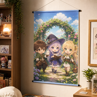 Bannière Murale Suspendue Imprimée en Couleur, Ignifuge, aux Couleurs Vives, pour Convention Anime